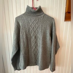 Grey Wool Turtleneck Sweater (L)